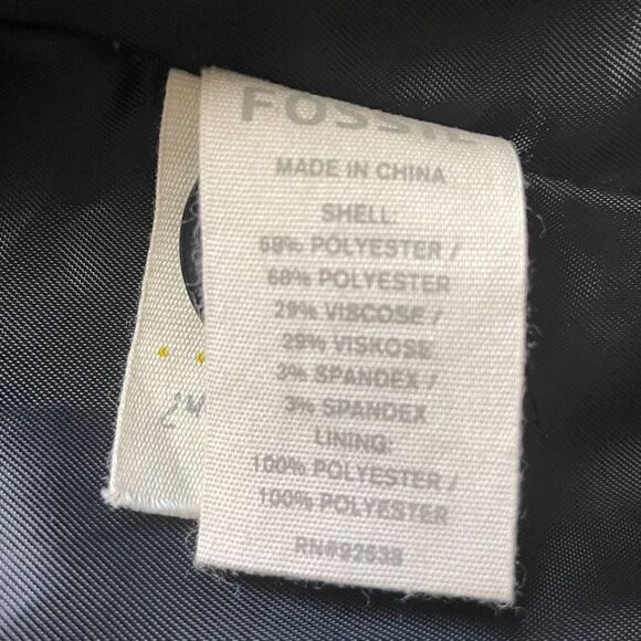 Fossil Gold Sequin Lapel Black Blazer - Picture 5 of 6